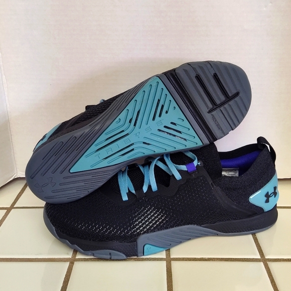 Under Armour UA TriBase Reign 3 Men's Athletic Shoes Black/Turquoise. Men's 11.5 - Picture 1 of 9